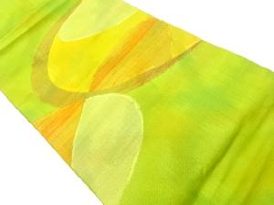 手織り紬抽象模様織出し名古屋帯